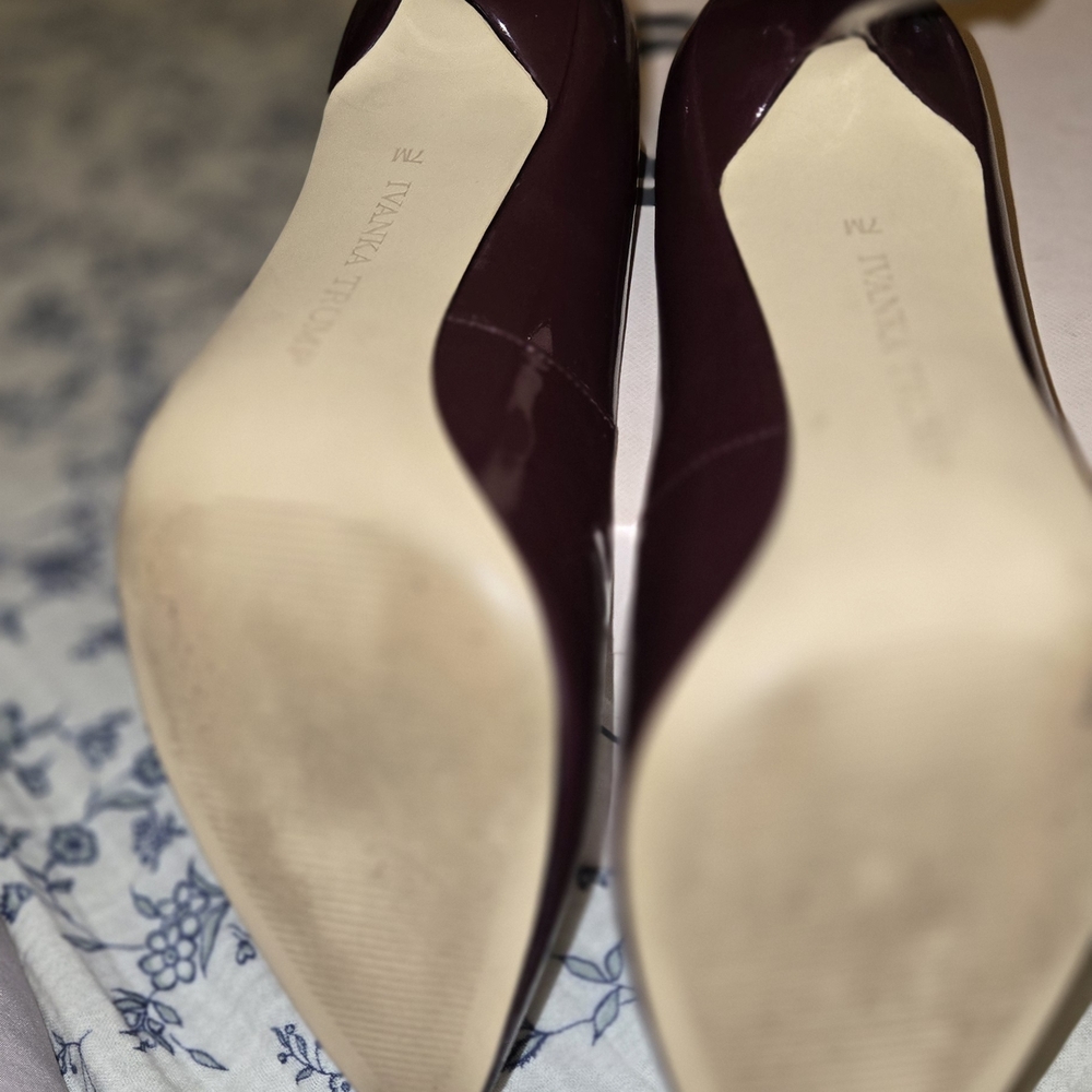 Ivanka Trump Burgundy Patent Heels